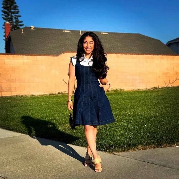 Women's Denim Seamed Mini Dress - kate spade new york x Target Dark Blue - Picture 5 of 7